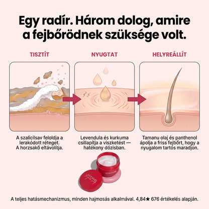 Hairsy - Fejbőr Radír Korpa, Hámlás és Viszketés Ellen