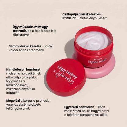 Hairsy - Fejbőr Radír Korpa, Hámlás és Viszketés Ellen