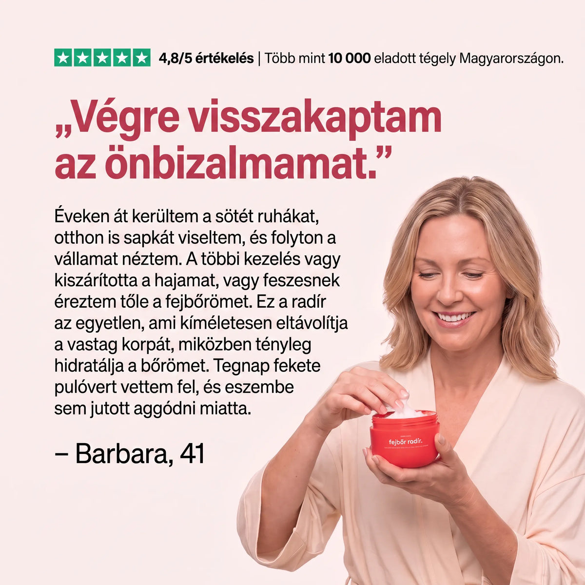 Hairsy - Fejbőr Radír Korpa, Hámlás és Viszketés Ellen